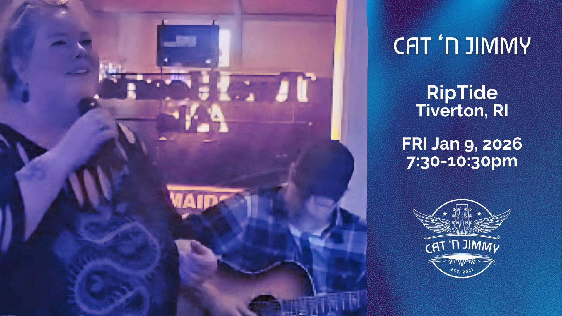 Cat 'n Jimmy Live at Riptide | Tiverton, RI | catnjimmy.com